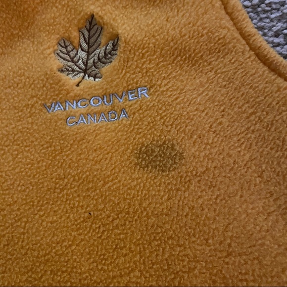 Vintage Yellow Vancouver Canada Fleece Vest - Picture 6 of 6